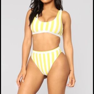 Madrid striped bikini set